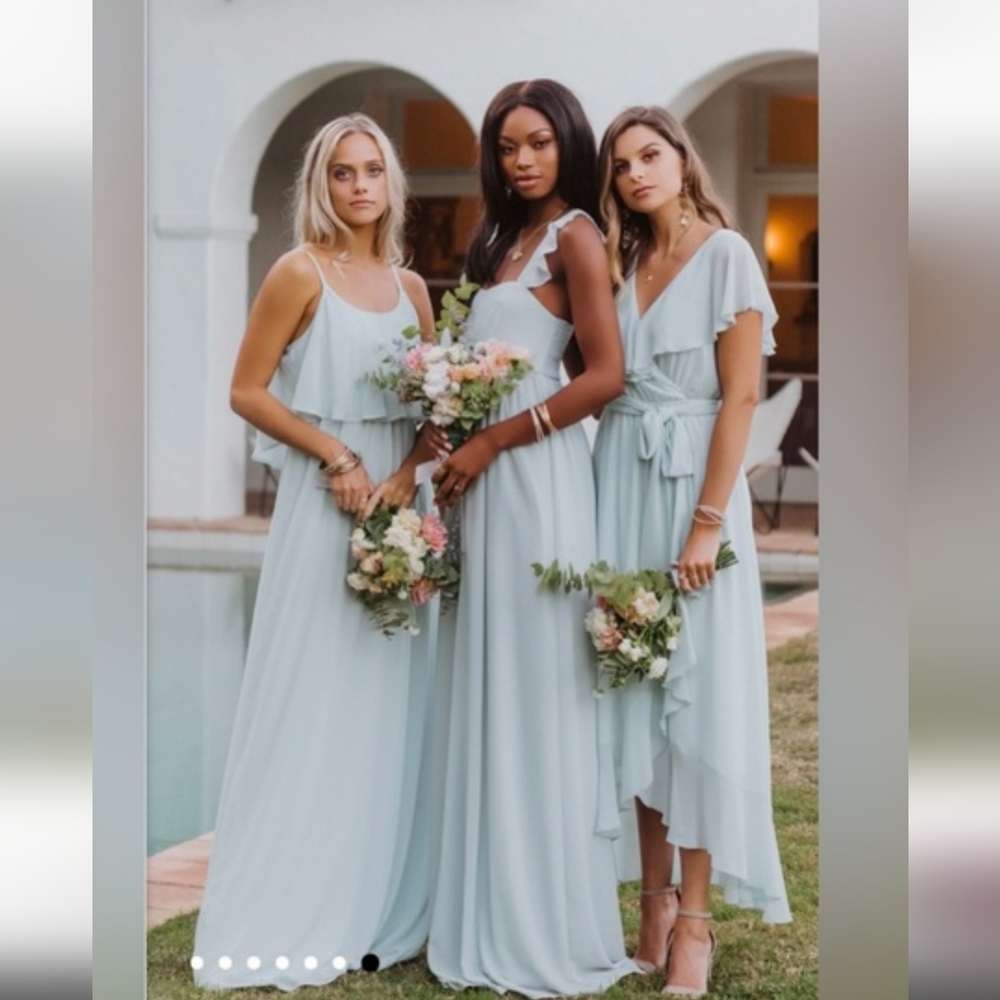 NWT Show Me Your MUMU Blue Wrap Bridesmaids Dress XXS